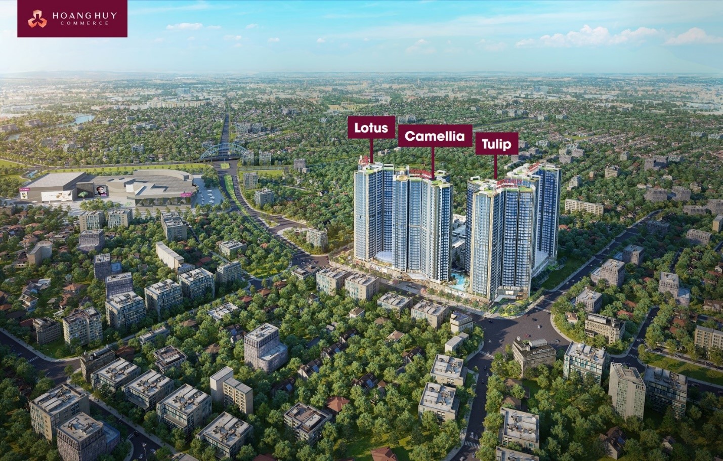 Không gian cảnh quan Hoàng Huy Commerce