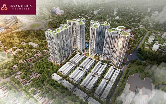 Hoàng Huy Commerce Hải Phòng với khu thương mại và shophouse khối đế