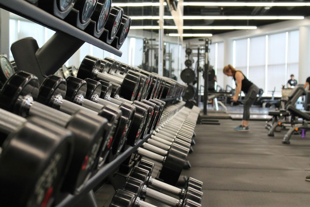 Phòng gym minh họa tiện ích tập luyện tại Hoàng Huy Commerce